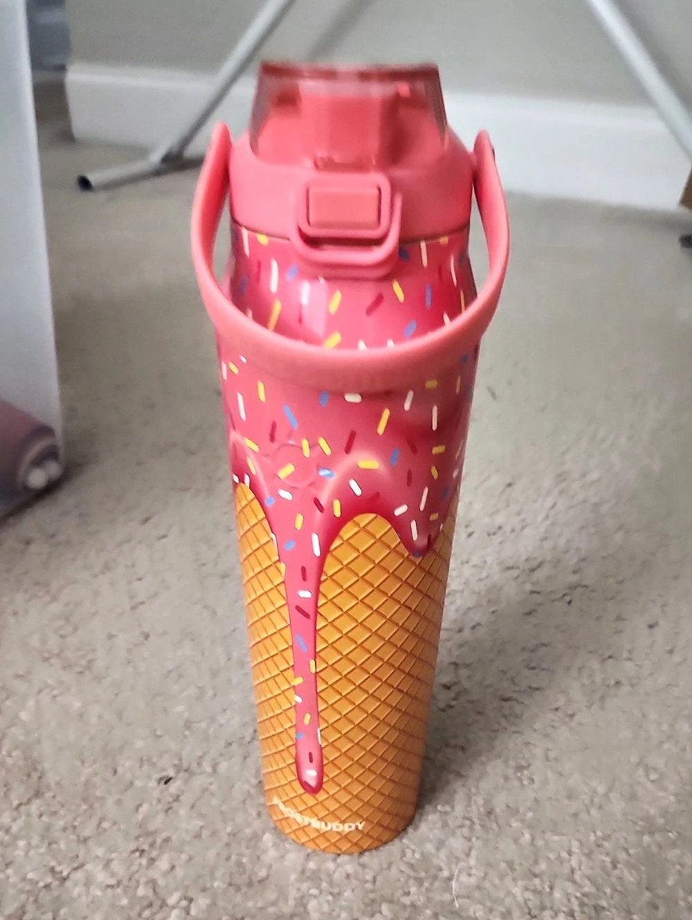 Frost Buddy Bottle Buddy - Pink Ice Cream Water Bottle